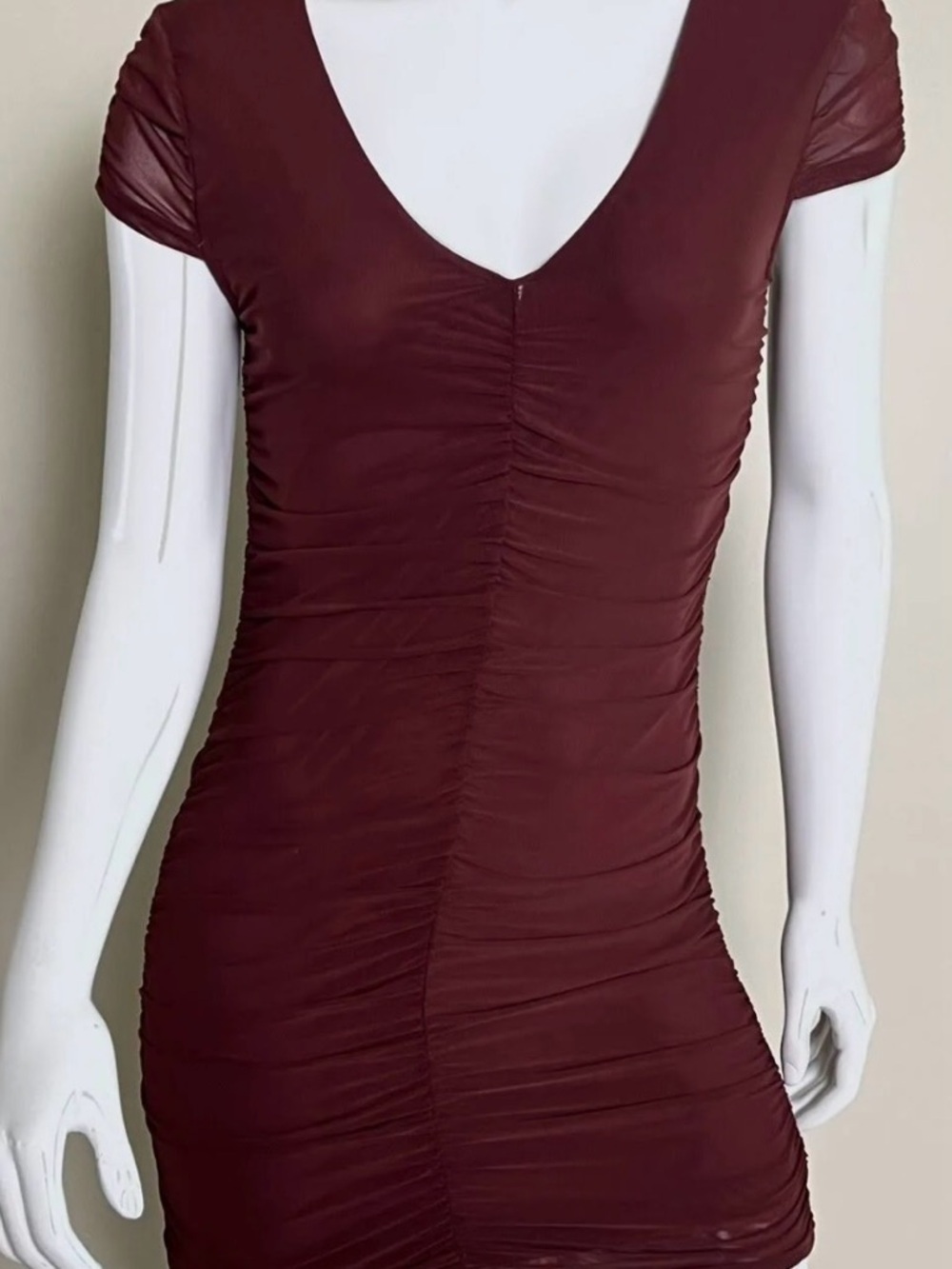 BB Dakota Steve Madden Spiced Apple Brick Red  Ruched Mini Dress NWT L